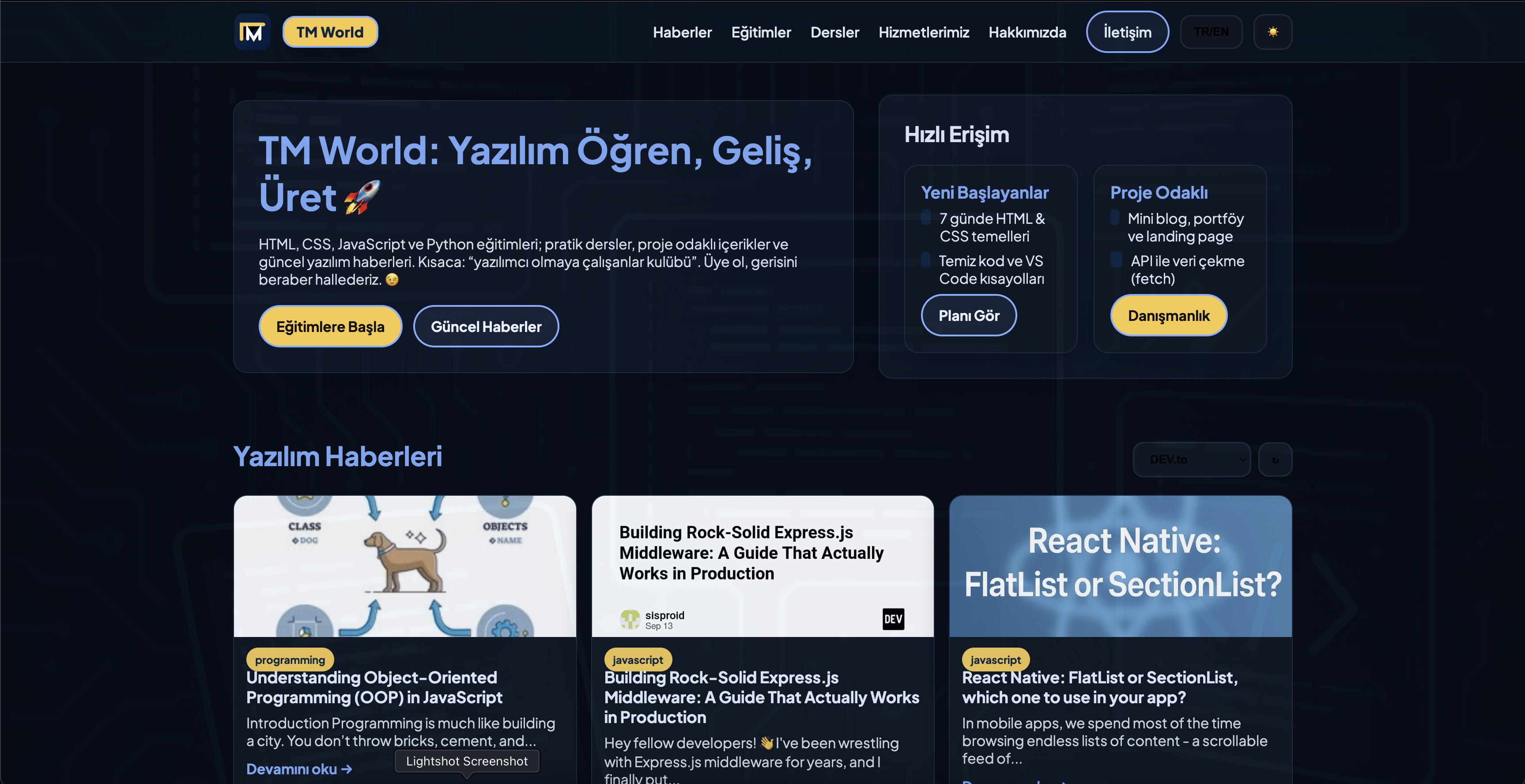 TM World ekran görüntüsü